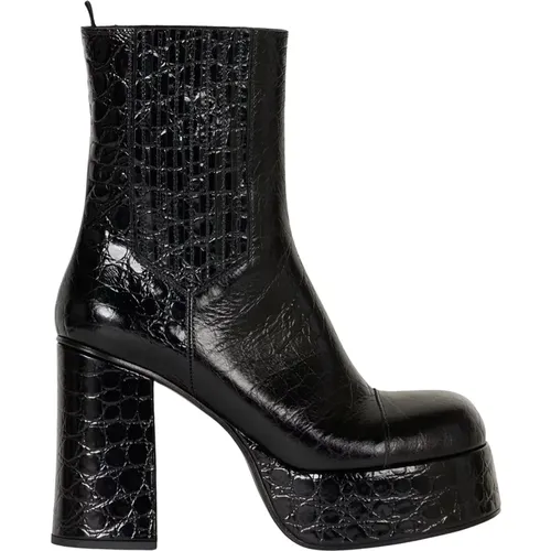 Crocodile Print Platform Boots , female, Sizes: 4 UK, 7 UK, 6 UK, 5 UK - ETRO - Modalova