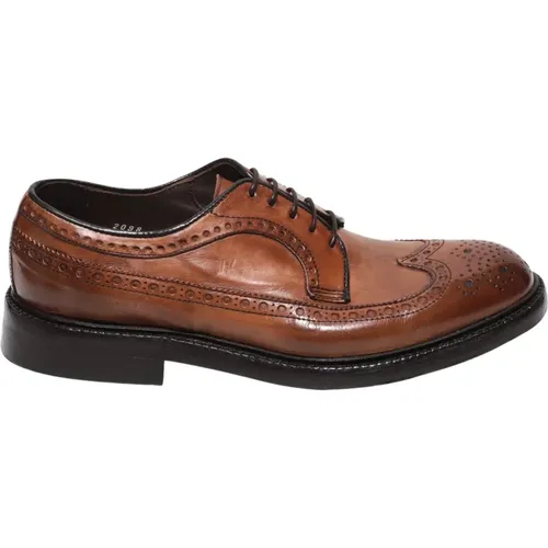 Vintage Leather Derby Shoe with Wingtip Design , male, Sizes: 6 UK, 7 UK, 9 UK, 8 1/2 UK - Green George - Modalova