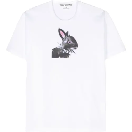 Rabbit Print Crew Neck T-shirt , female, Sizes: M, S - Junya Watanabe - Modalova