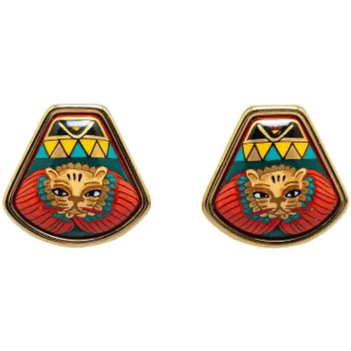 Pre-owned Fabric earrings , female, Sizes: ONE SIZE - Hermès Vintage - Modalova