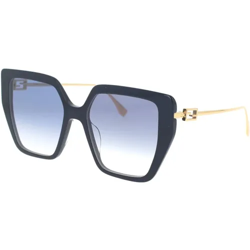 Glamorous Oversized Geometric Sunglasses , unisex, Sizes: 55 MM - Fendi - Modalova