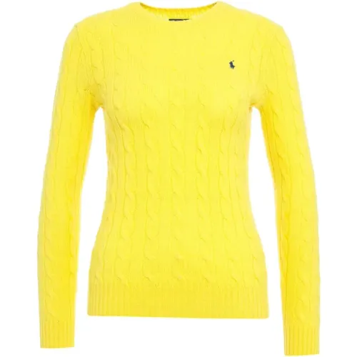 Gelber Cable Knit Pullover Aw24 , Damen, Größe: S - Ralph Lauren - Modalova