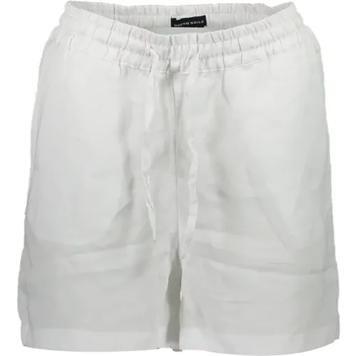 Weiße Damen Shorts mit Elastischem Bund , Damen, Größe: M - North Sails - Modalova