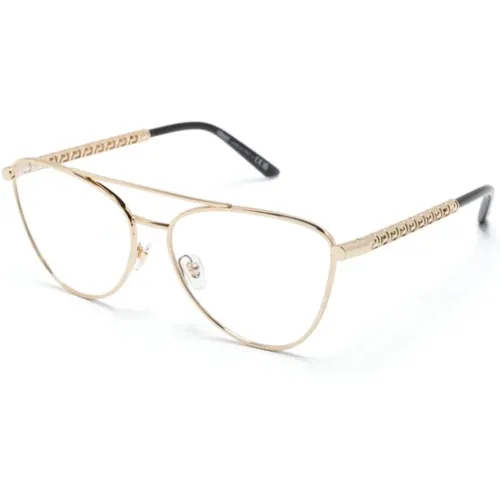 Goldene Optische Brille, Tägliches Must-Have , Damen, Größe: 57 MM - Versace - Modalova