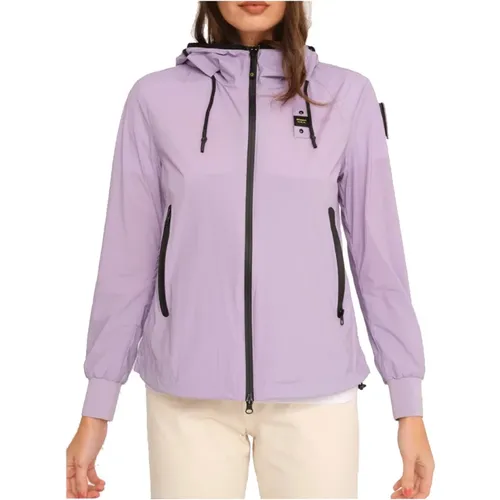 Windbreaker Jacket with Fixed Hood , female, Sizes: L - Blauer - Modalova