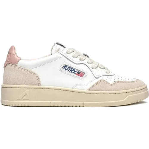 Rosa Vintage Stil Ledersneakers , Damen, Größe: 40 EU - Autry - Modalova