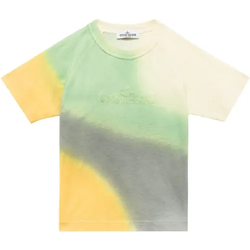 Mehrfarbige Baumwoll-T-Shirt für Jungen - Stone Island - Modalova