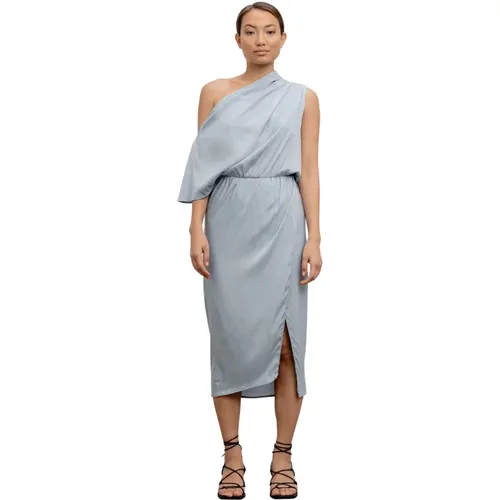 Luna Kleid mit Off-Shoulder Schnitt , Damen, Größe: M - Ahlvar Gallery - Modalova