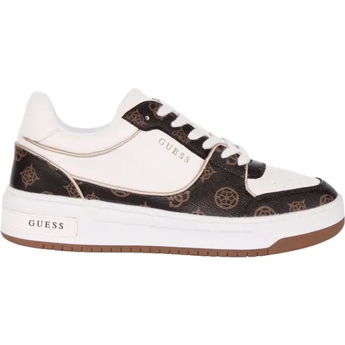 Tokyo White Brown Women Trainers , female, Sizes: 7 UK - Guess - Modalova