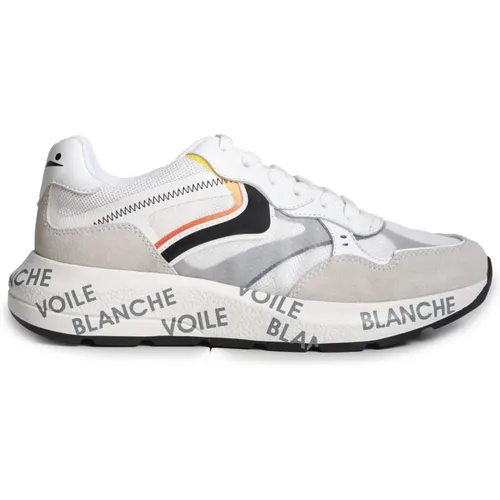 Weiße Sneakers aus Wildleder und Technischem Stoff , Herren, Größe: 40 EU - Voile blanche - Modalova