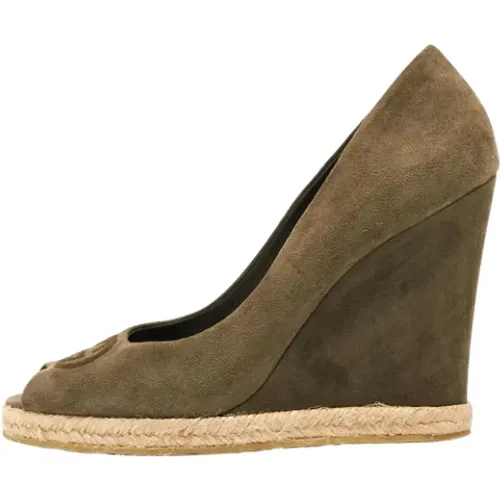 Pre-owned Suede heels , female, Sizes: 7 UK - Gucci Vintage - Modalova