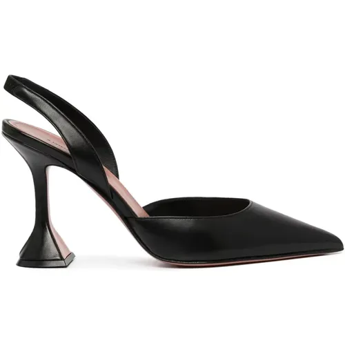 Schwarzer hoher Slingback-Sandalette , Damen, Größe: 36 1/2 EU - Amina Muaddi - Modalova