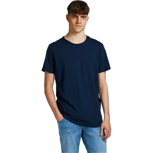 Plain Round Neck T-shirt , male, Sizes: 2XL - jack & jones - Modalova