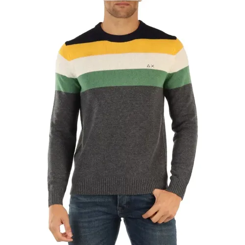 Sweater Round Stripes ON TOP , male, Sizes: 2XL - Sun68 - Modalova
