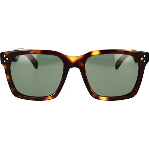 Geometrische Sonnenbrille mit grünen Gläsern - Celine - Modalova