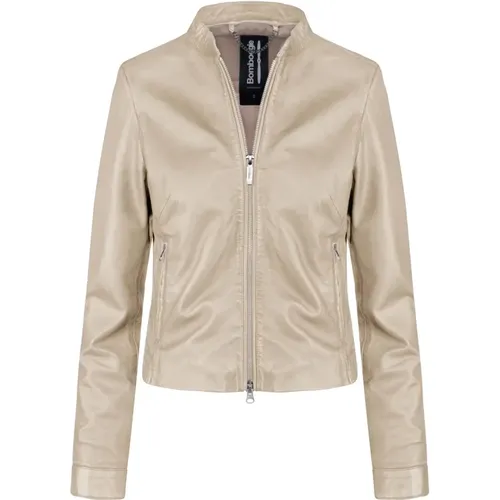 Slim Fit Natt Leather Jacket , female, Sizes: XL, M, S - BomBoogie - Modalova