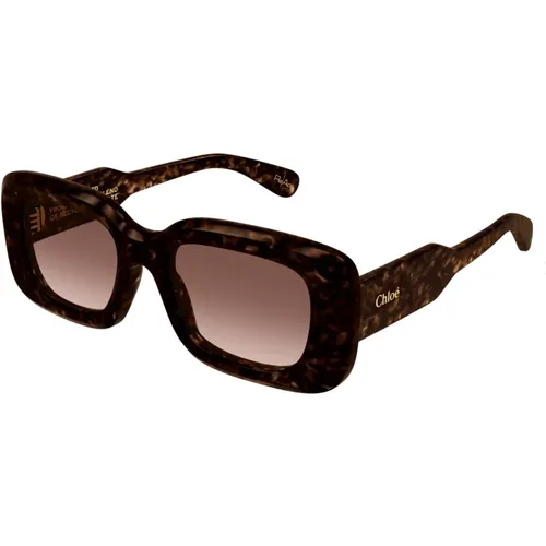 Bold Rectangle Sunglasses , unisex, Sizes: 51 MM, M - Chloé - Modalova