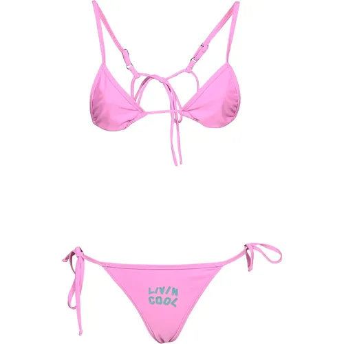 Rosa Meer Kleidung Dreieckiger Bikini , Damen, Größe: XS - LIVINCOOL - Modalova