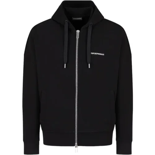 Double Jersey Hoodie with Logo , male, Sizes: 2XL - Emporio Armani - Modalova