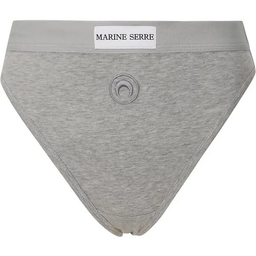 Logo Thong High-Waisted High-Cut Underwear , female, Sizes: L - Marine Serre - Modalova