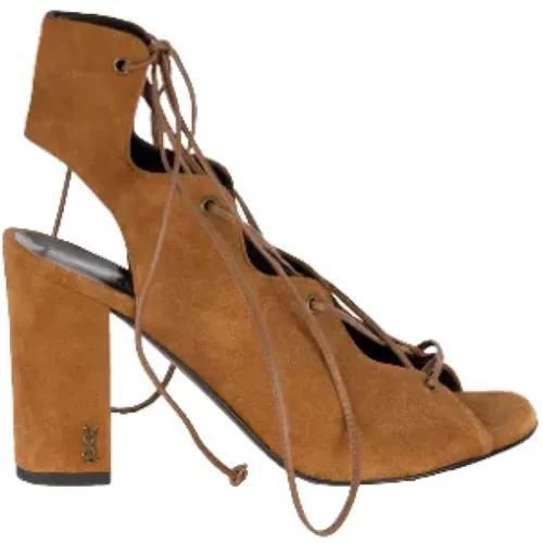 Pre-owned Suede sandals , female, Sizes: 5 UK - Saint Laurent Vintage - Modalova
