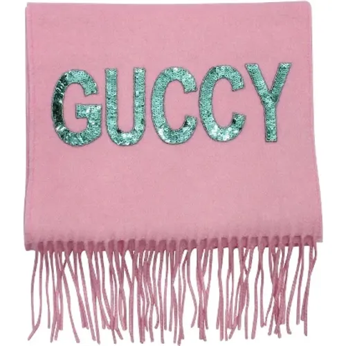 Rosa Silk Gucci Scarf , female, Sizes: ONE SIZE - Gucci Vintage - Modalova