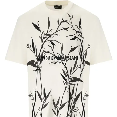 Ramage Cream T-Shirt , male, Sizes: L, S, M - Emporio Armani - Modalova