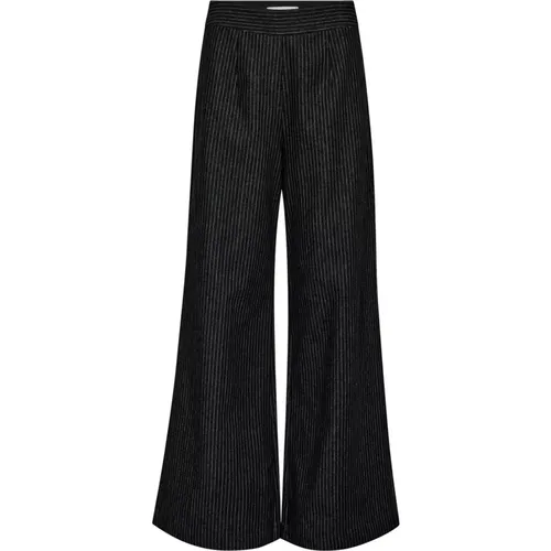Wide Leg Pinstripe Denim Pants , female, Sizes: XL, XS, M, S, L - Co'Couture - Modalova