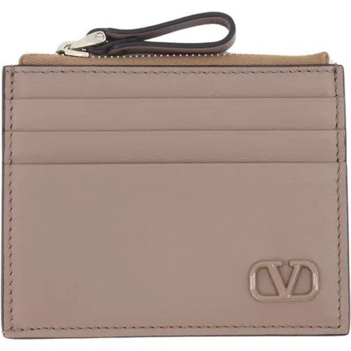 Grained Leather VLogo Wallet , male, Sizes: ONE SIZE - Valentino Garavani - Modalova