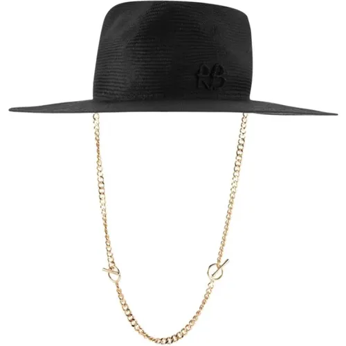 Fedora - Hat with chain strap , unisex, Sizes: M - Ruslan Baginskiy - Modalova