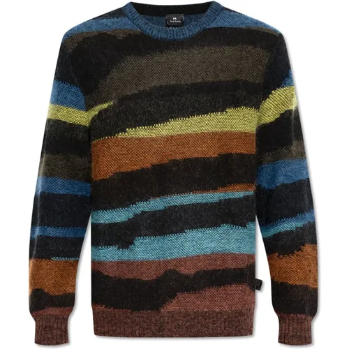 Pullover mit gestreiftem Muster , Herren, Größe: L - PS By Paul Smith - Modalova