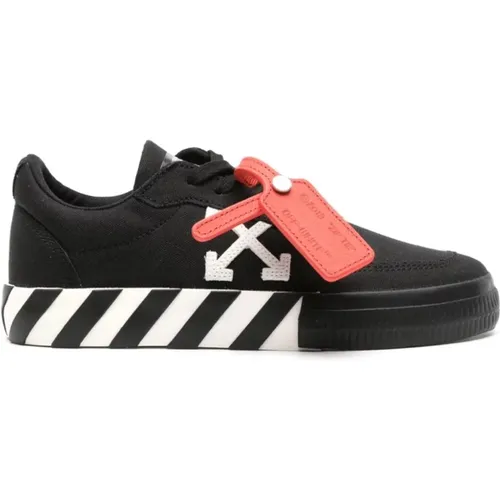 Vulcanized Low Sneakers with Red Tag , female, Sizes: 2 UK, 3 UK - Off White - Modalova