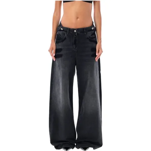 Schwarze Double Waist Jeans , Damen, Größe: W25 - The Attico - Modalova