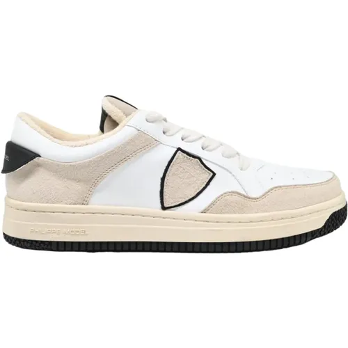 Sneakers Lyon Mixage White Black , female, Sizes: 3 UK - Philippe Model - Modalova