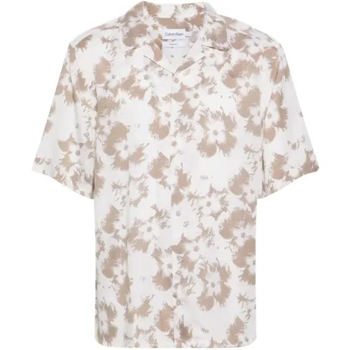 Blumenmuster Kurzarmhemd,Short Sleeve Shirts - Calvin Klein - Modalova