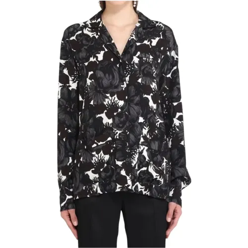 Floral Print Shirt with Button Closure , female, Sizes: L, XL, 2XL - N21 - Modalova