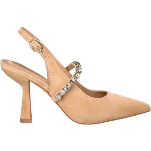 Rhinestone Strap Heeled Shoe , female, Sizes: 7 UK, 4 UK, 9 UK, 5 UK, 6 UK - Alma en Pena - Modalova