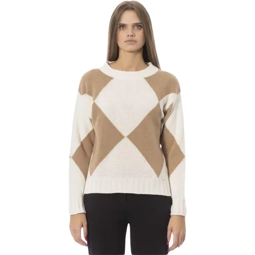 Boat Neck Wool Sweater , female, Sizes: S, M, L - Baldinini - Modalova