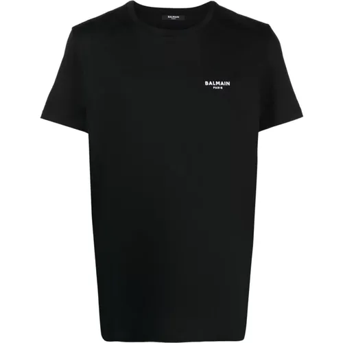 Cotton Logo T-shirts Polos , male, Sizes: S - Balmain - Modalova