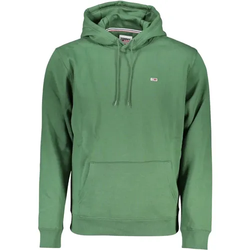 Grüner Kapuzenpullover mit Logo - Tommy Hilfiger - Modalova