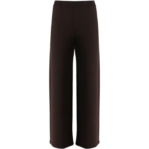 Dunkelbraune Wollstrickhose , Damen, Größe: XS - Max Mara - Modalova