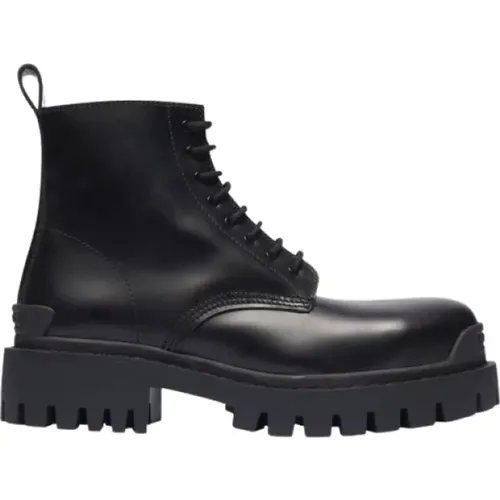 Matte Leather Mid-Calf Boot , male, Sizes: 8 UK - Balenciaga - Modalova