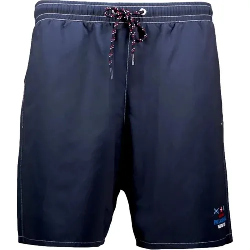 Blaue Polyester Badehose , Herren, Größe: M - PAUL & SHARK - Modalova