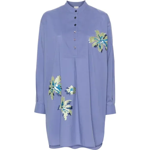 Cerulean Palm Burst Shirt , female, Sizes: M/L, S/M - Paul Smith - Modalova