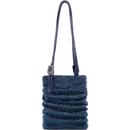 Lollo La Grande Shoulder Bag in Boyfriend Denim , female, Sizes: ONE SIZE - Benedetta Bruzziches - Modalova