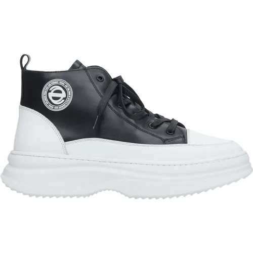 Damen Schwarz & Weiß Leder High-Top Sneakers Er00113462 - Estro - Modalova