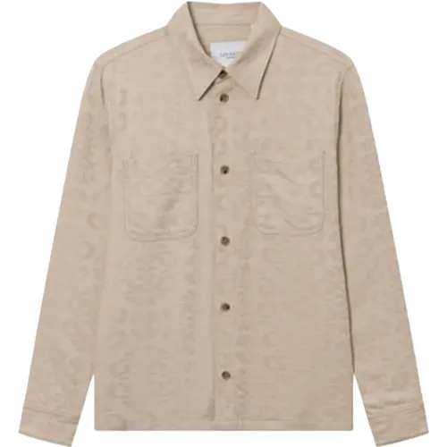 Textured Jacquard Overlay Shirt , male, Sizes: L, XL, M - Les Deux - Modalova