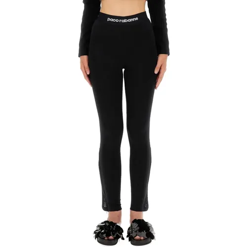 Logo Leggings für Frauen , Damen, Größe: M - Paco Rabanne - Modalova