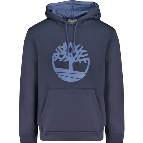 Blaue Kapuzenpullover mit langen Ärmeln , Herren, Größe: S - Timberland - Modalova