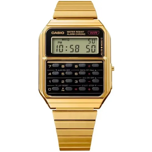 Goldene Edelstahl Digitaluhr Casio - Casio - Modalova